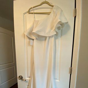 Lulu's One-shoulder Maxi Dress - White